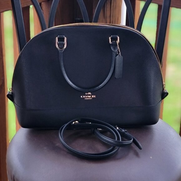 Coach Sierra Satchel F37218 – Crossgrain Leather – Black – NWT - Picture 1 of 6